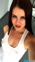 hot brunette selfie. Photo #3